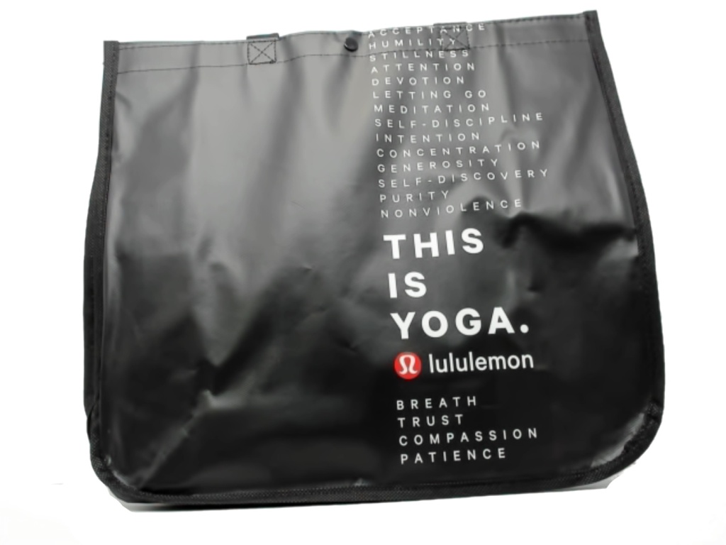Lululemon This is Yoga Reusable Lunch Tote & Carryall Gym Bag -  Collapsible, Waterproof, Eco-Friendly, Small, Red : : Fashion