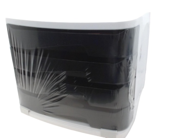 Desktop Drawer Unit 4 Drawer Black Plastic 15 x 11\