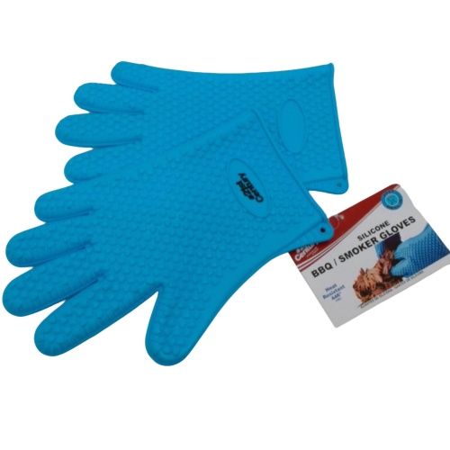 Silicone BBQ/Smoker Gloves Blue