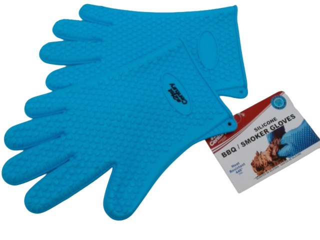 Silicone BBQ/Smoker Gloves Blue