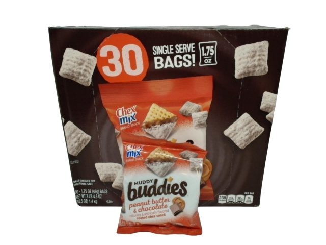 Muddy Buddies Peanut Butter & Chocolate Chex 49g. (or $19.99/bx)