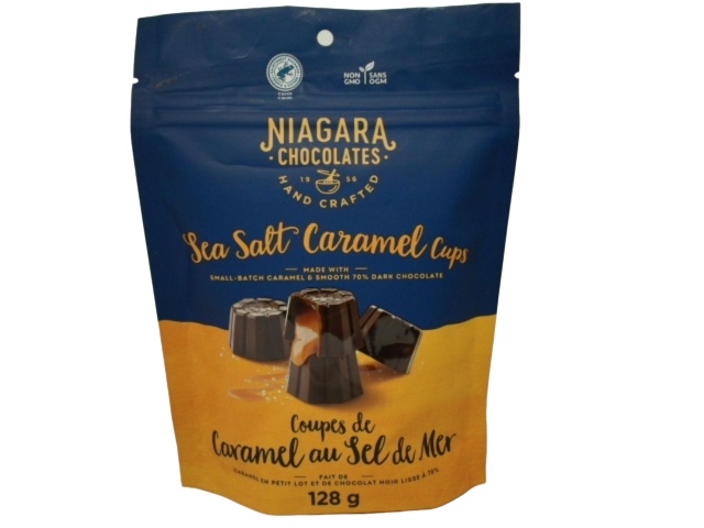 Niagara Chocolates Sea Salt Caramel Cups 128g.