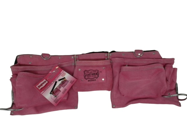Tool Pouch 11 Pocket Pink Leather Pro Pouch