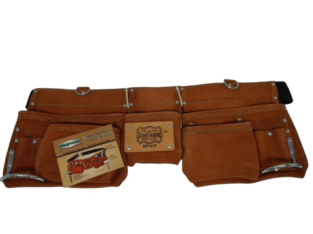 Tool Pouch 7 Pocket Brown Leather Pro Pouch