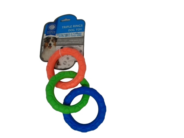 Dog Toy Triple Rings American Kennel Club