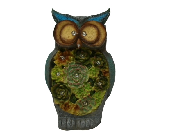 Garden Statue Owl 9.5 w/Solar Powered Lights\