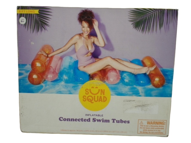 Inflatable Connected Swim Tubes 74-3/4 x 34-9/16\