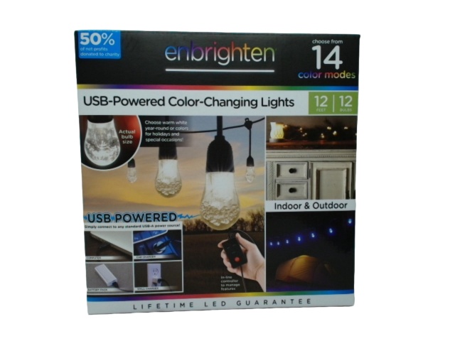 Color Changing Lights Usb Powered Enrbighten 12ft. 14 Color