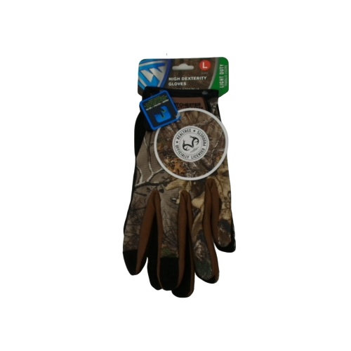 High Dexterity Gloves Large Light Duty Touchscreen Realtree