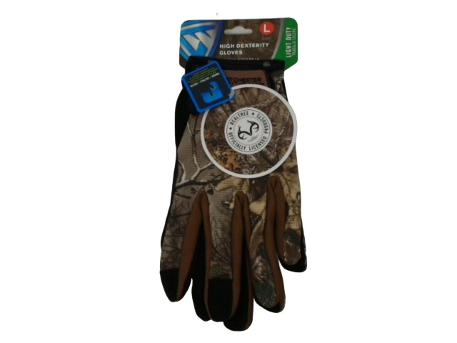 High Dexterity Gloves Large Light Duty Touchscreen Realtree