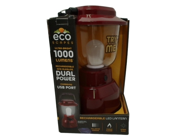 Rechargeable LED Lantern Dual Power 1000 Lumens Eco Scapes