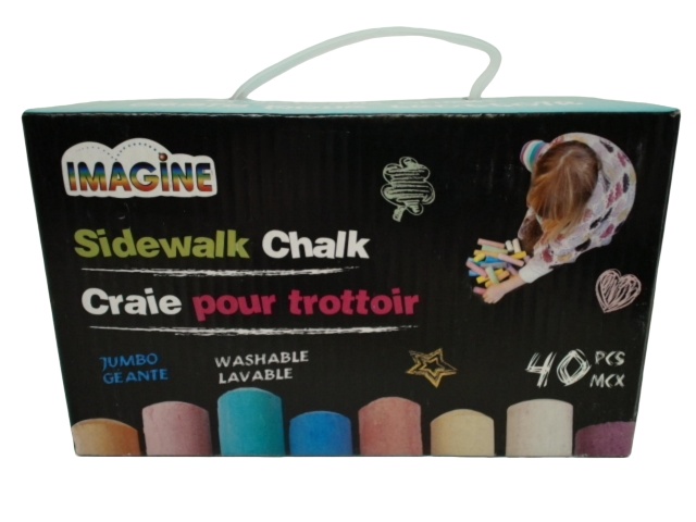Sidewalk Chalk 40pk. Jumbo Ass\'t Colours Imagine
