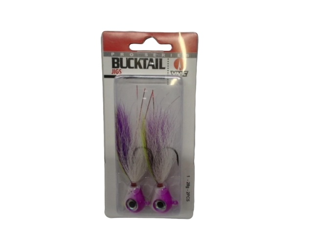 Bucktail Jigs 2pk. 1oz. Purple Albino