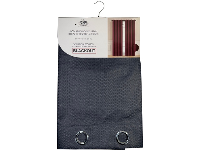 Curtain 54X84 inches Blackout W/Emb.Navy