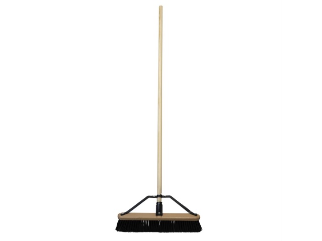 Broom 18 inch push broom with brace and HDL - for concrete