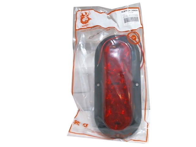 Tail Light 6 Oblong Red w/Bracket 10 LED Waterproof\