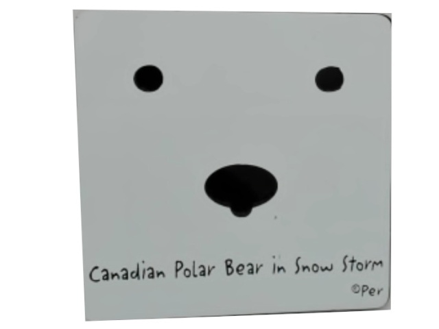 Fridge Magnet Polar Bear In Snow Storm
