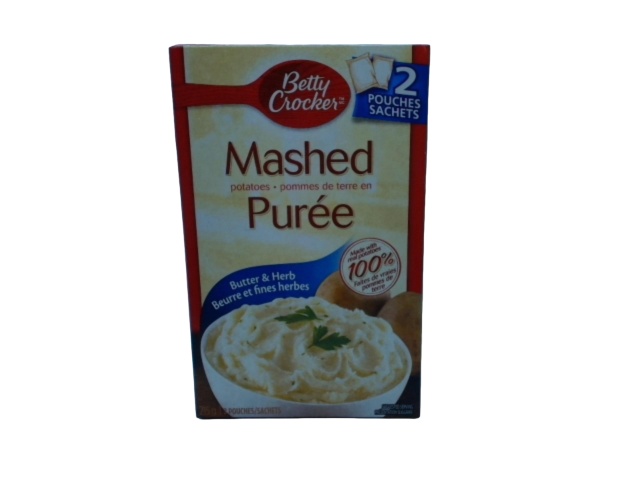 Mashed Potatoes Butter & Herb 215g. 2 Pouches Betty Crocker