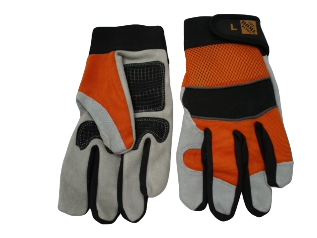Mechanics Gloves Large Split Leather Mesh Home Depot