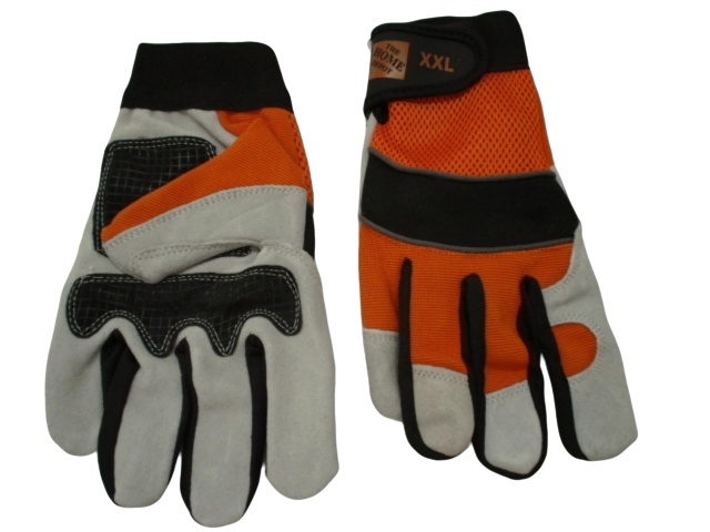 Mechanics Gloves XXL Split Leather Mesh Home Depot