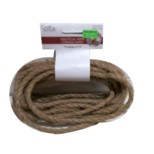 6mmx 4.5m Nautical Rope Jute Braided