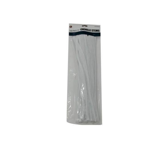 Chenille Stems 12 100pk. White