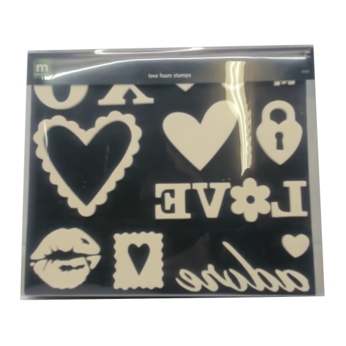 Foam Stamps Love 24pcs.