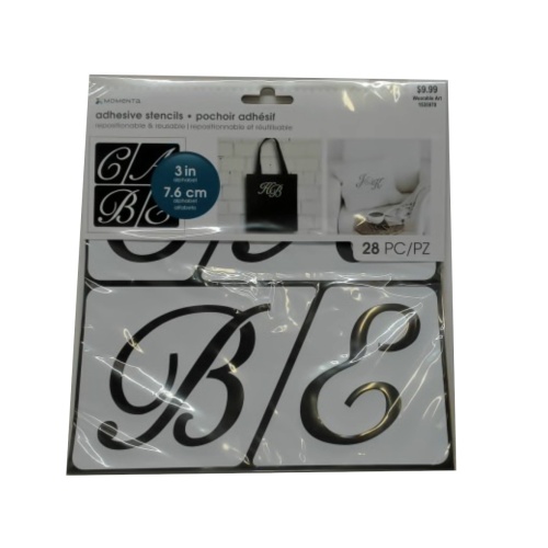 Adhesive Stencils 3 Script 28pcs.