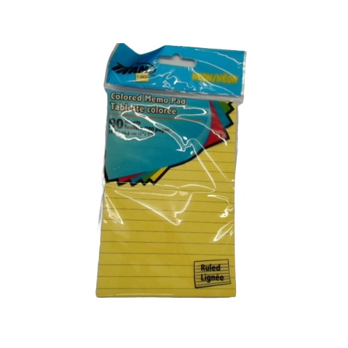 Memo Pad Coloured 90 Sheets 6x4