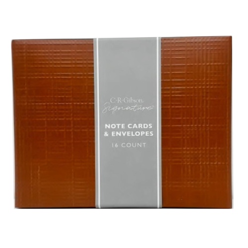 Note Cards & Envelopes 16pk. Brown Woven