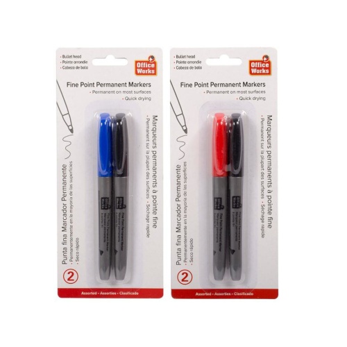 2-pc Fine Permanent Markers