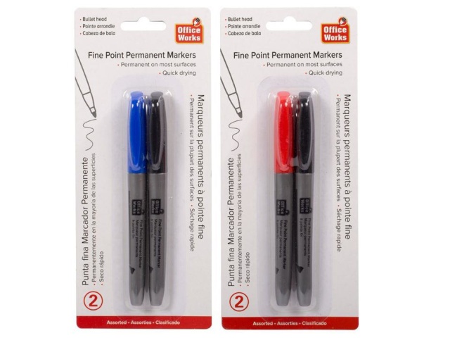 2-pc Fine Permanent Markers