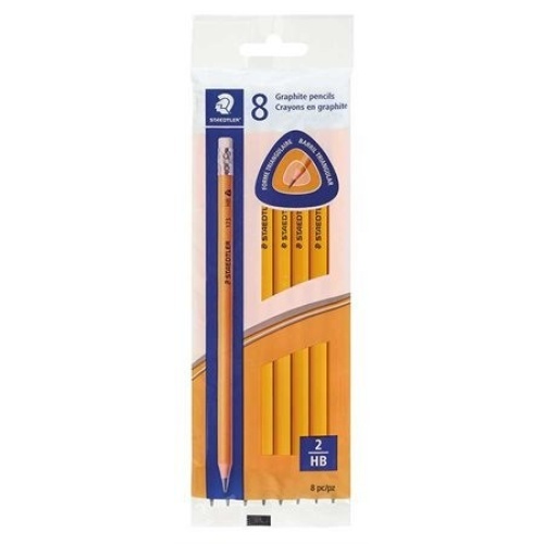 STAEDTLER 8PK 2HB GRAPHITE TRIANGULAR PENCILS