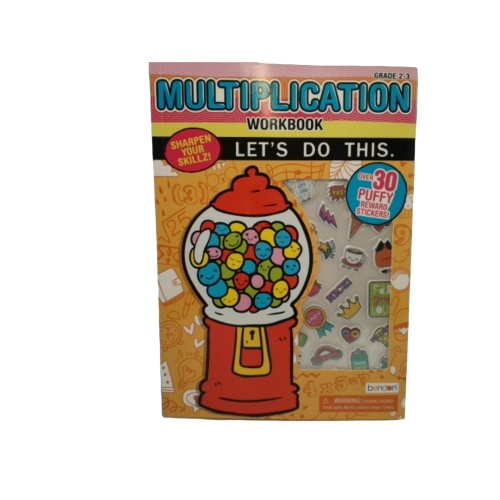 Multiplication Workbook w/Puffy Stickers Let's Do This Bendon