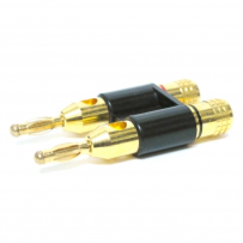 Gold Banana Plug Dual Red/black