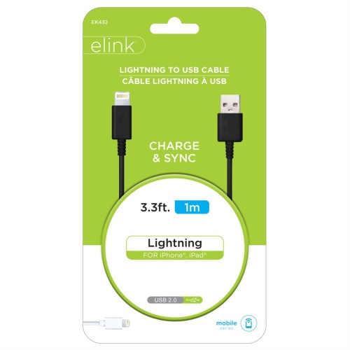 Cable - USB Lightning™ 3.3ft Black