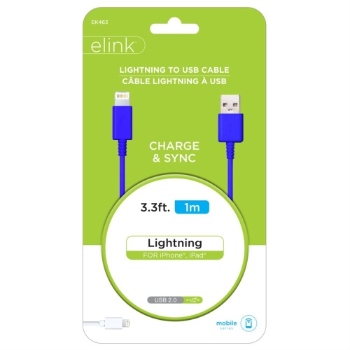 Cable - USB Lightning™ 3.3ft Blue