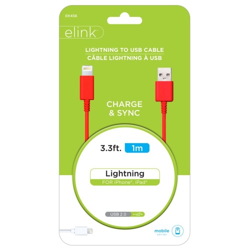 Cable - USB Lightning™ 3.3ft Red