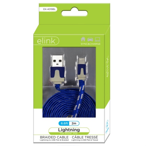 Cable - USB Lightning™ 6.6ft Blue Braided