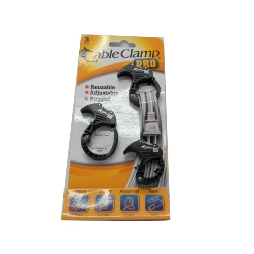 Cable Organizers 3pk. Black Cable Clamp Pro