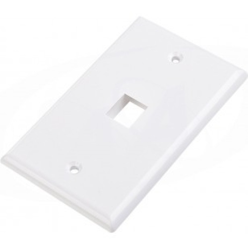 Wallplate with 1 keystone - white