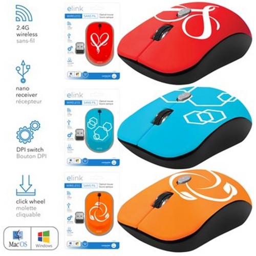 Mouse Wireless Ass't Designs 2.4G