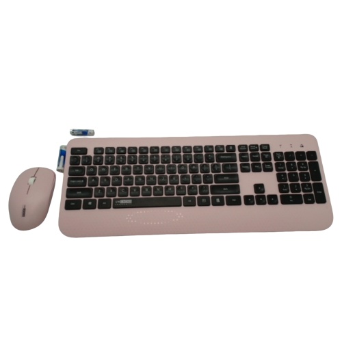 Wireless Keyboard & Mouse Set Rose Colour w/Batteries (display)