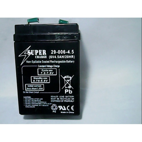 6VOLT 4.5 AMP BATTERY