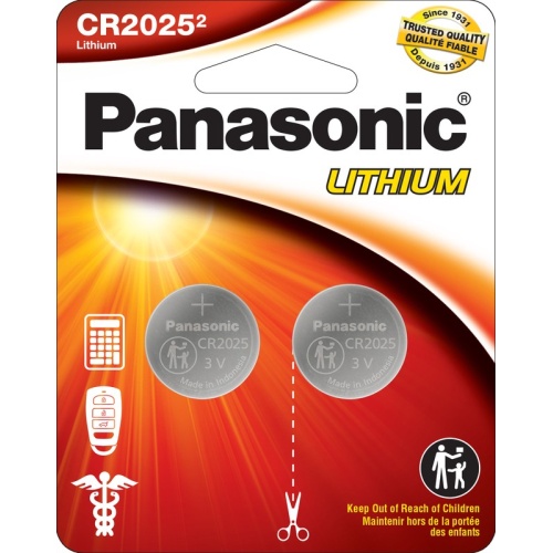 PANASONIC CR2025 2PK LITHIUM BATTERY