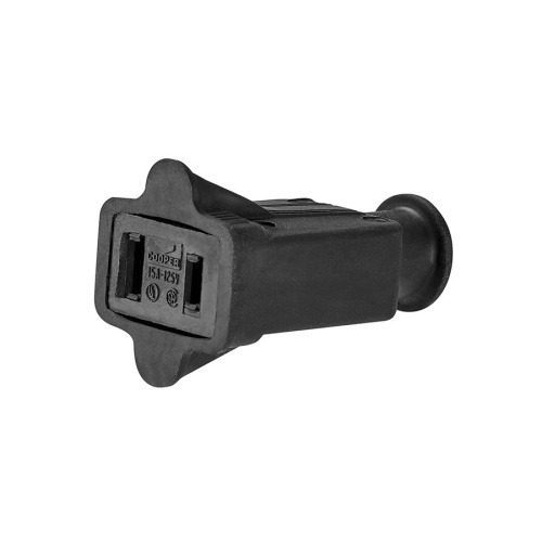 Electrical Plug 15A-125V 2-Wire Black