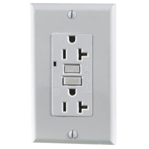 Receptacles GFI Lighted 15A white