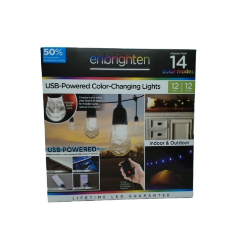 Color Changing Lights USB Powered 12' 14 Color Enrighten