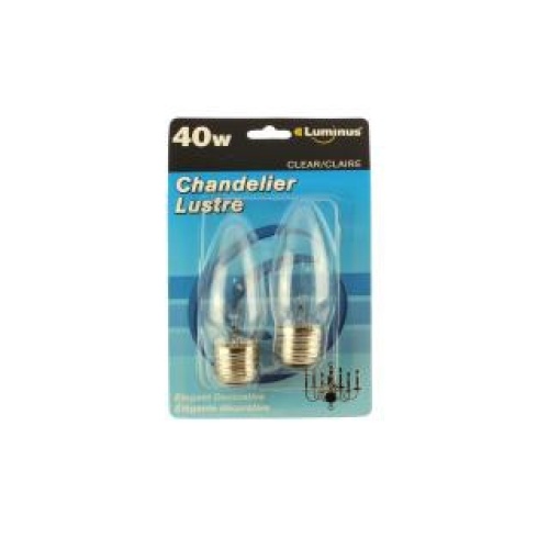 Luminus 40w Chandlier bulb Sm Base clear