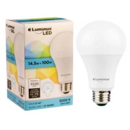 LUMINUS LED 14.5W A19 5000K